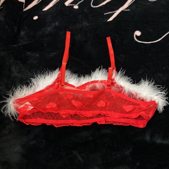 Women’s Shein two piece sexy red Valentines sheer mesh lingerie set. Size M. - Picture 7 of 16